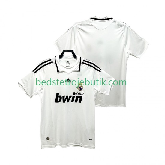 Real Madrid 2009 Retro Mænd Hjemmebane Fodboldtrøje 2008 Kortærmet