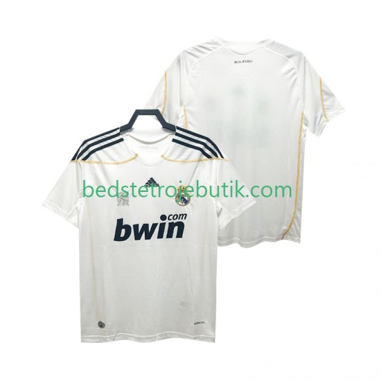 Real Madrid 2009 Retro Mænd Hjemmebane Fodboldtrøje 2010 Kortærmet