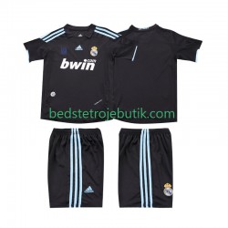 Real Madrid 2009 Retro Børn Udebane Fodboldtrøje 2010 Kortærmet