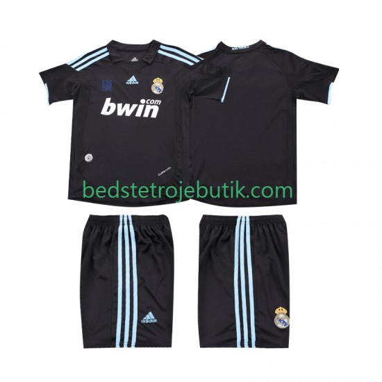 Real Madrid 2009 Retro Børn Udebane Fodboldtrøje 2010 Kortærmet
