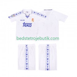 Real Madrid 1996-1997 Retro Børn Hjemmebane Fodboldtrøje Kortærmet