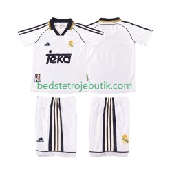 Real Madrid 2000 Retro Børn Hjemmebane Fodboldtrøje 1998 Kortærmet