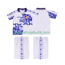 Real Madrid 1996 1997 Retro Børn 3. Valg Fodboldtrøje Kortærmet