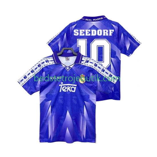 Real Madrid SEEDORF 10 1996 1997 Retro Mænd Udebane Fodboldtrøje Kortærmet