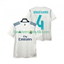 Real Madrid SERGIO RAMOS 4 2017 2018 Retro Mænd Hjemmebane Fodboldtrøje Kortærmet
