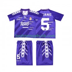 Real Madrid ZIDANE 5 1994 1996 Retro Børn Udebane Fodboldtrøje Kortærmet