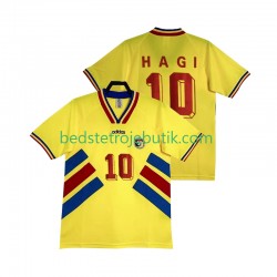 Rumænien Hagi 10 1994 Retro Mænd Hjemmebane Fodboldtrøje Kortærmet
