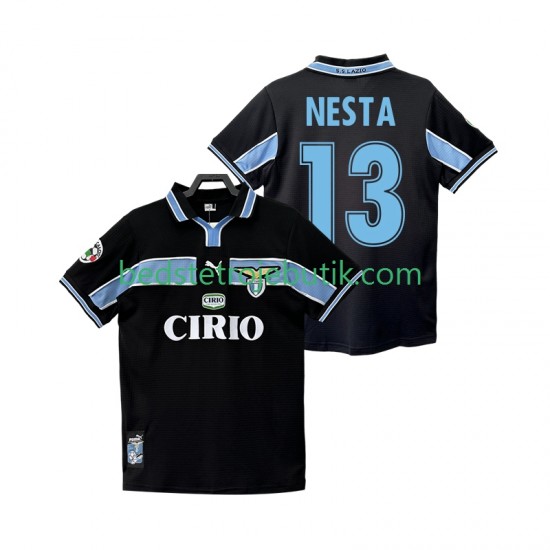 SS Lazio NESTA 13 Retro Mænd Udebane Fodboldtrøje 1999 1998 Kortærmet