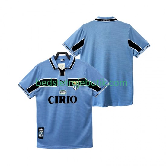 SS Lazio Retro Mænd Hjemmebane Fodboldtrøje 1999 1998 Kortærmet