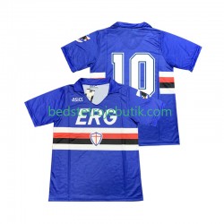Sampdoria 10 1990 1991 Retro Mænd Hjemmebane Fodboldtrøje Kortærmet