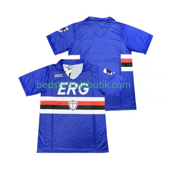Sampdoria 1990 1991 Retro Mænd Hjemmebane Fodboldtrøje Kortærmet