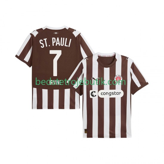 St. Pauli Jackson Irvine 7 Mænd Hjemmebane Fodboldtrøje 2025-2026 Kortærmet