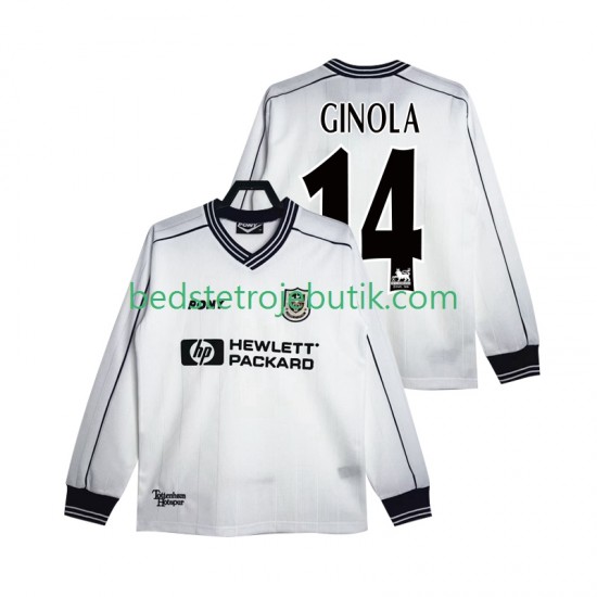 Tottenham Hotspur GINOLA 14 1997 Retro Mænd Hjemmebane Fodboldtrøje 1999 Langærmet