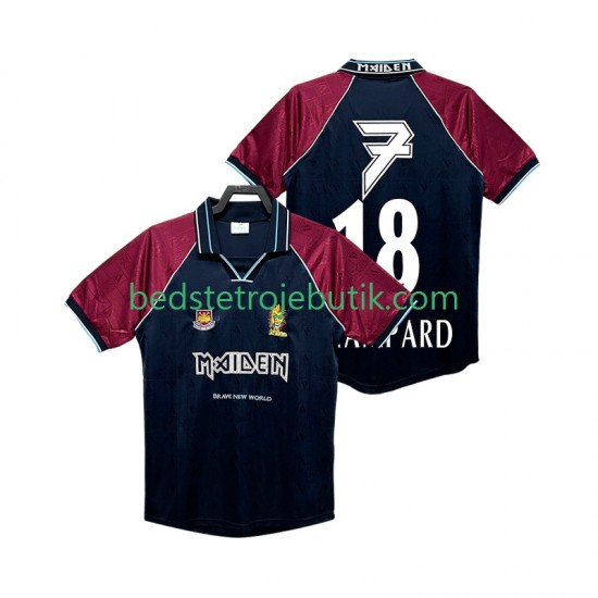 West Ham United LAMPARD 18 Iron Maiden Retro Mænd Hjemmebane Fodboldtrøje 1999 Kortærmet