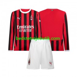 AC Milan Børn Hjemmebane Fodboldtrøje 2024-2025 Langærmet