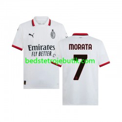 AC Milan Morata 7 Mænd Udebane Fodboldtrøje 2024-2025 Kortærmet