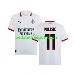AC Milan PULISIC 11 Mænd Udebane Fodboldtrøje 2024-2025 Kortærmet