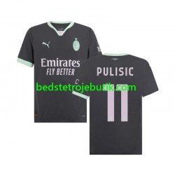 AC Milan Pulisic 11 Mænd 3. Valg Fodboldtrøje 2024-2025 Kortærmet