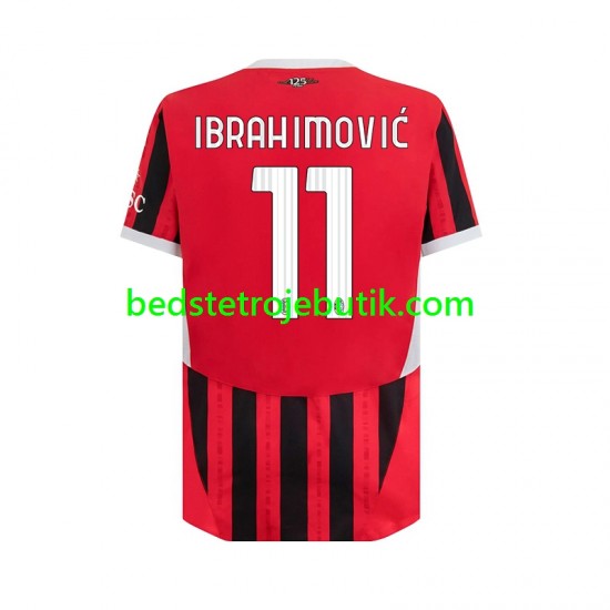 AC Milan Ibrahimović 11 Mænd Hjemmebane Fodboldtrøje 2024-2025 Kortærmet