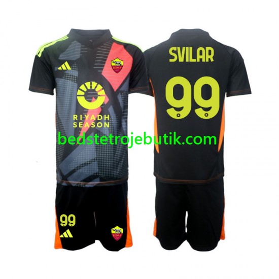 AS Roma Mile Svilar 99 Målmand Børn Hjemmebane Fodboldtrøje 2024-2025 Kortærmet