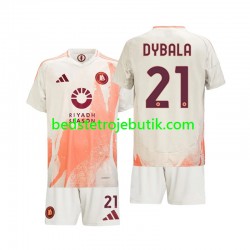 AS Roma Paulo Dybala 21 Børn Udebane Fodboldtrøje 2024-2025 Kortærmet