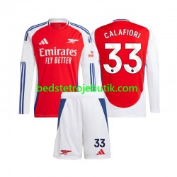 Arsenal Riccardo Calafiori 33 Børn Hjemmebane Fodboldtrøje 2024-2025 Langærmet