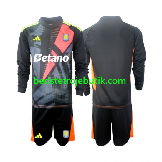 Aston Villa Målmand Børn Hjemmebane Fodboldtrøje 2024-2025 Langærmet