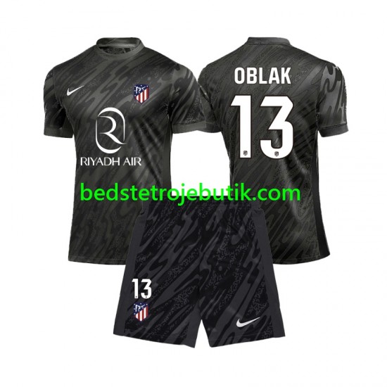 Atlético Madrid Jan Oblak 13 Målmand Børn Hjemmebane Fodboldtrøje 2024-2025 Kortærmet