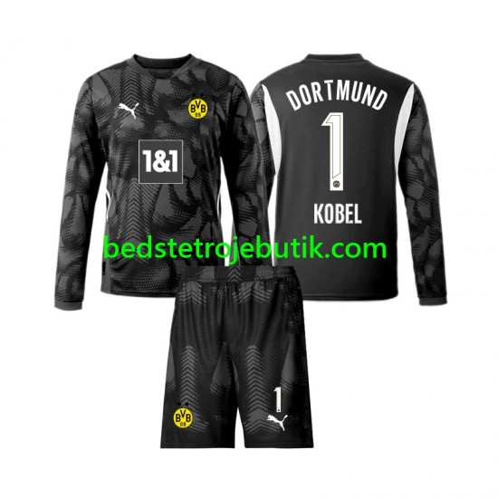 Borussia Dortmund Gregor Kobel 1 Målmand Børn 4. Valg Fodboldtrøje 2024-2025 Langærmet