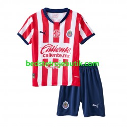 Deportivo Guadalajara Børn Hjemmebane Fodboldtrøje 2024-2025 Kortærmet