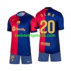 FC Barcelona Olmo 20 Børn Hjemmebane Fodboldtrøje 2024-2025 Kortærmet