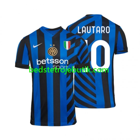 Inter Milan Lautaro 10 Mænd Hjemmebane Fodboldtrøje 2024-2025 Kortærmet