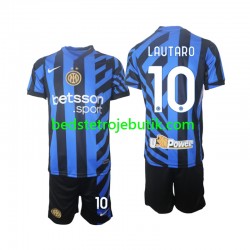 Inter Milan Lautaro 10 Børn Hjemmebane Fodboldtrøje 2024-2025 Kortærmet