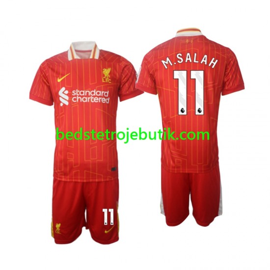 Liverpool M.Salah 11 Børn Hjemmebane Fodboldtrøje 2024-2025 Kortærmet