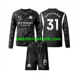 Manchester City Ederson Moraes 31 Målmand Børn 4. Valg Fodboldtrøje 2024-2025 Langærmet