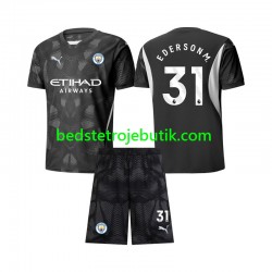Manchester City Ederson Moraes 31 Målmand Børn 4. Valg Fodboldtrøje 2024-2025 Kortærmet