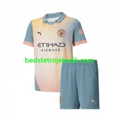 Manchester City Børn 4. Valg Fodboldtrøje 2024-2025 Kortærmet