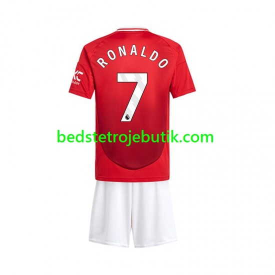 Manchester United Cristiano Ronaldo 7 Børn Hjemmebane Fodboldtrøje 2024-2025 Kortærmet