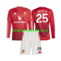 Manchester United Manuel Ugarte 25 Børn Hjemmebane Fodboldtrøje 2024-2025 Langærmet