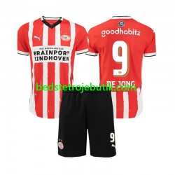 PSV Eindhoven DE JONG 9 Børn Hjemmebane Fodboldtrøje 2024-2025 Kortærmet