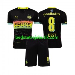PSV Eindhoven Sergino Dest 8 Børn Udebane Fodboldtrøje 2024-2025 Kortærmet