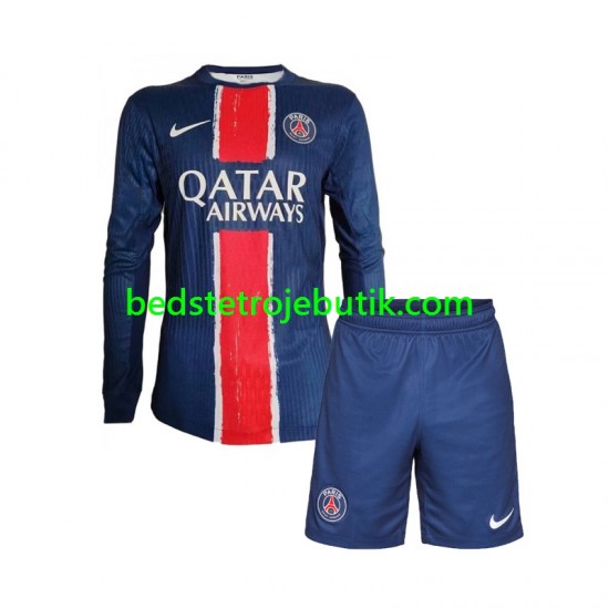 Paris Saint-Germain Børn Hjemmebane Fodboldtrøje 2024-2025 Langærmet