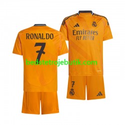 Real Madrid Cristiano Ronaldo 7 Børn Udebane Fodboldtrøje 2024-2025 Kortærmet