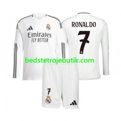 Real Madrid Cristiano Ronaldo 7 Børn Hjemmebane Fodboldtrøje 2024-2025 Langærmet