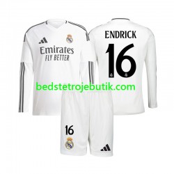 Real Madrid Endrick 16 Børn Hjemmebane Fodboldtrøje 2024-2025 Langærmet