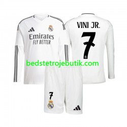 Real Madrid Vinicius Junior 7 Børn Hjemmebane Fodboldtrøje 2024-2025 Langærmet