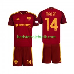 AS Roma Donyell Malen 14 Børn Hjemmebane Fodboldtrøje 2026-2027 Kortærmet
