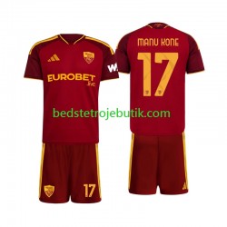 AS Roma Manu Kone 17 Børn Hjemmebane Fodboldtrøje 2026-2027 Kortærmet