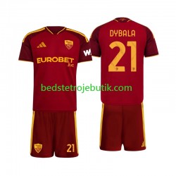 AS Roma Paulo Dybala 21 Børn Hjemmebane Fodboldtrøje 2026-2027 Kortærmet