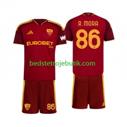 AS Roma Rodrigo Mora 86 Børn Hjemmebane Fodboldtrøje 2026-2027 Kortærmet